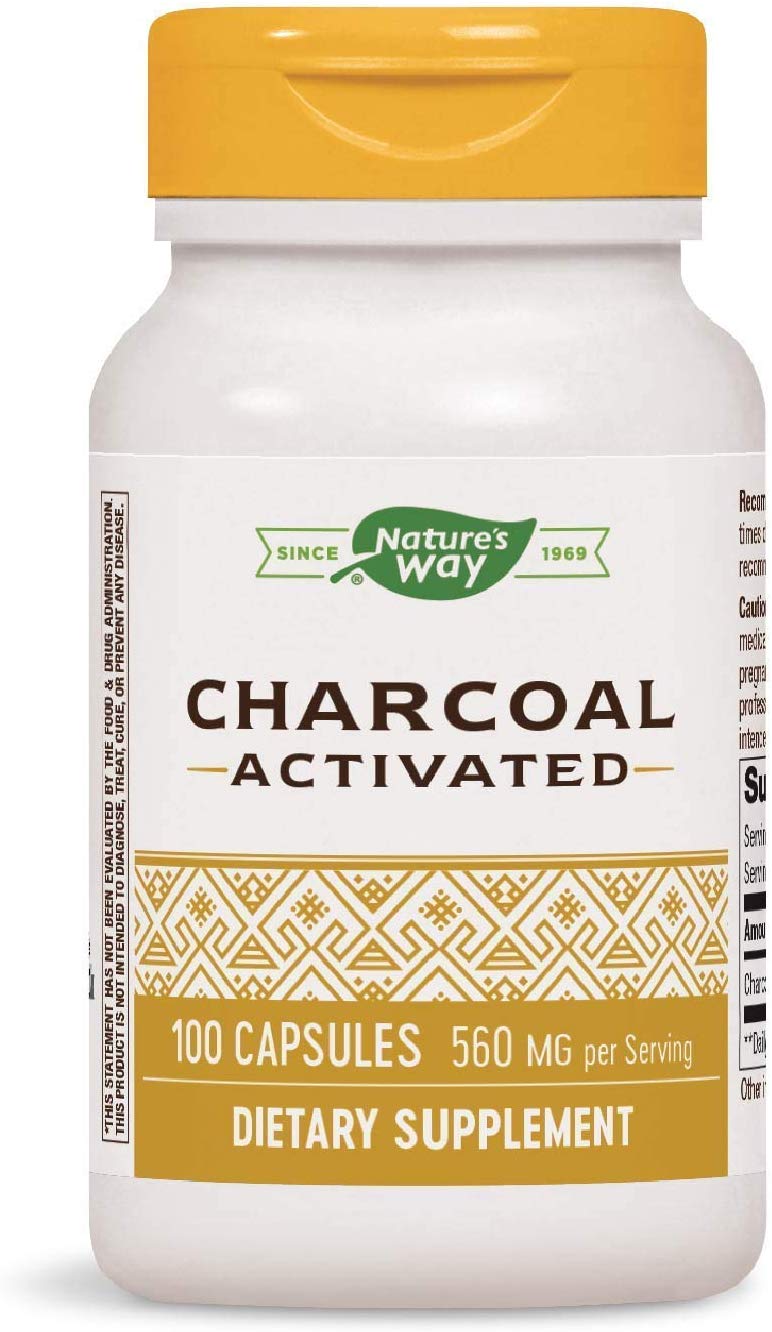 Carbon Activado Natural para Desintoxicar El Cuerpo - Limpieza Total - 100 Cápsulas