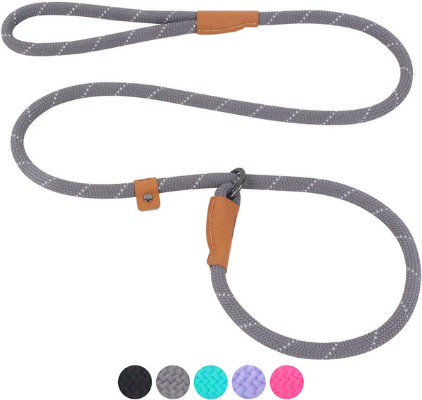 Pet's Company Slip Lead Dog Leash, Reflective Mountain Climbing Rope Leash, Dog Training Leash - 5FT, 2 Sizes