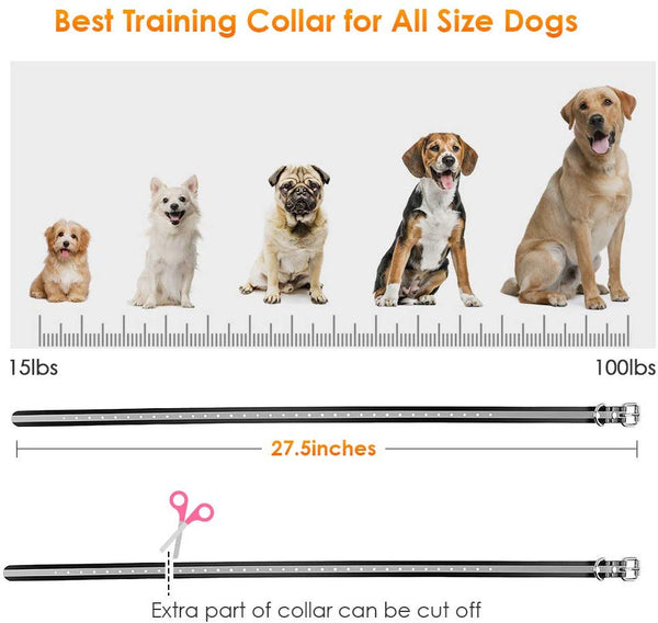 CLEEBOURG Dog Shock Collar, Remote Dog Training Collar with 3 Safe Correction Remote Training Modes, Shock, Vibration, Beep, Adjustable Collar Strap for Small Medium Large Dog