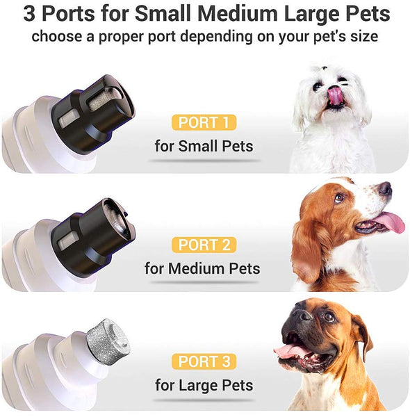MIU COLOR Nail Grinder for Dogs, Rechargeable Dog Nail Trimmer, 2-Speed Powerful Electric Pet Nail Grinder Painless Grooming Smoothing for Small Medium Large Dogs Cats(New Version)