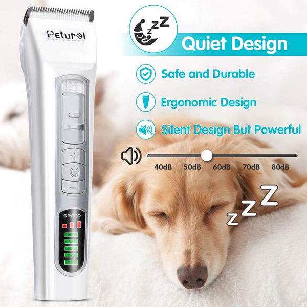 Dog Clippers Professional Cordless Clippers Rechargeable Dog Grooming Clippers and Cat Grooming Clippers with LCD Display Pet Grooming Clippers for Small Middle Large Dogs and Cats Pet Grooming Kit