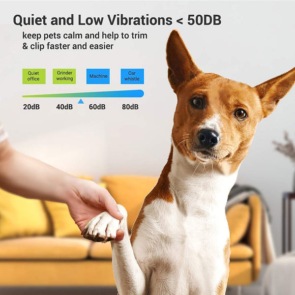 MIU COLOR Nail Grinder for Dogs, Rechargeable Dog Nail Trimmer, 2-Speed Powerful Electric Pet Nail Grinder Painless Grooming Smoothing for Small Medium Large Dogs Cats(New Version)