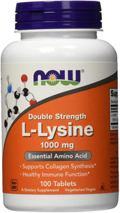 Suplemento Dietario De L Lisina 1000 Mg - Usado para Herpes, Llagas, Promotor Del Sistema Inmune Y Respiratorio, 100 Tabletas