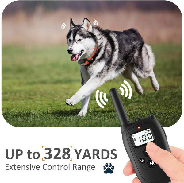 Dog Training Collar  with Remote, 0~100 Levels Adjustable Beep/Vibration/ Static Collar ,100% Waterproof, 1000ft Remote Trainer Range Collar for Small Medium Large Dogs.