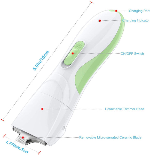 TURN RAISE Professional Dog Grooming Clippers,Washable Dog Shaver Clippers Low Noise Rechargeable Electric Quiet Dog Hair Clipper with Detachable Ceramic Blade for Dogs and Cats,Eyes,Face,Ears,Paw