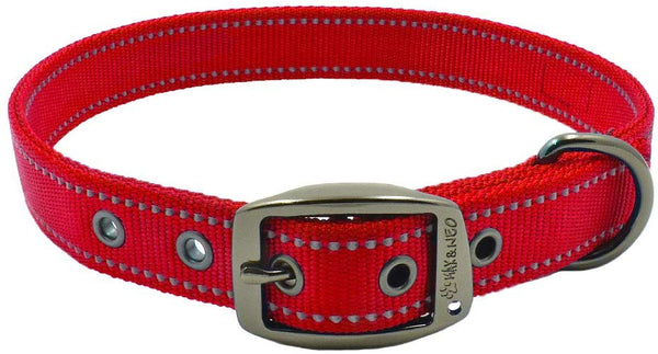 Max and Neo MAX Reflective Metal Buckle Dog Collar - We Donate a Collar to a Dog Rescue for Every Collar Sold