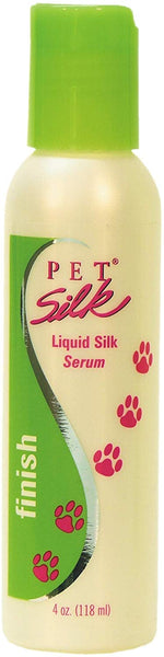 PET SILK Liquid Silk Serum – Dog Finishing Leave in Conditioner for Shiny & Healthy Coat – Pet Detangler with Silk Amino Acids, Vitamin E & Panthenol