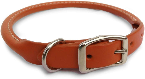 Auburn Leathercrafters Rolled Leather Dog Collar