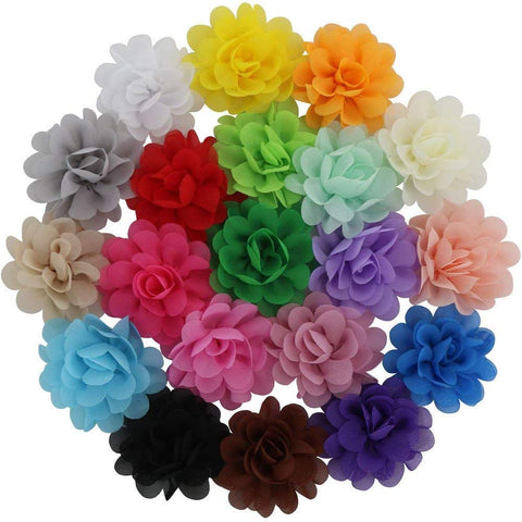 Juego De 20 Lazos De Cabello Para Niñas Alusivos A Flores Rosas - En Colores Surtidos