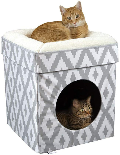 Kitty City Large Cat Bed, Stackable Cat Cube, Washable Bed, Indoor Cat House\/Cat Condo