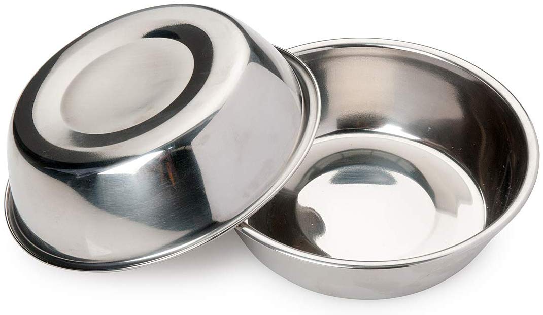 Bonza Two Piece  Replacement Stainless Steel Dog Bowls for Pet Feeding Station. For Small Dogs and Cats,12oz