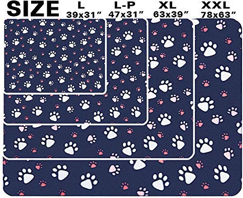 ALLISANDRO Premium Fluffy Dog Blanket Soft and Warm Fleece Blanket for Pet and Throw Cute Paw Print Puppy Cat Blanket Durable and Washable Multi Color Multi Size Avaiable