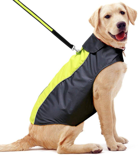 Ezer Waterproof Dog Coat, Soft Fleece Lining Reflective Pet Jacket for Cold Weather, Outdoor Sports Dog Raincoat Snowsuit Apparel, S- XXXL