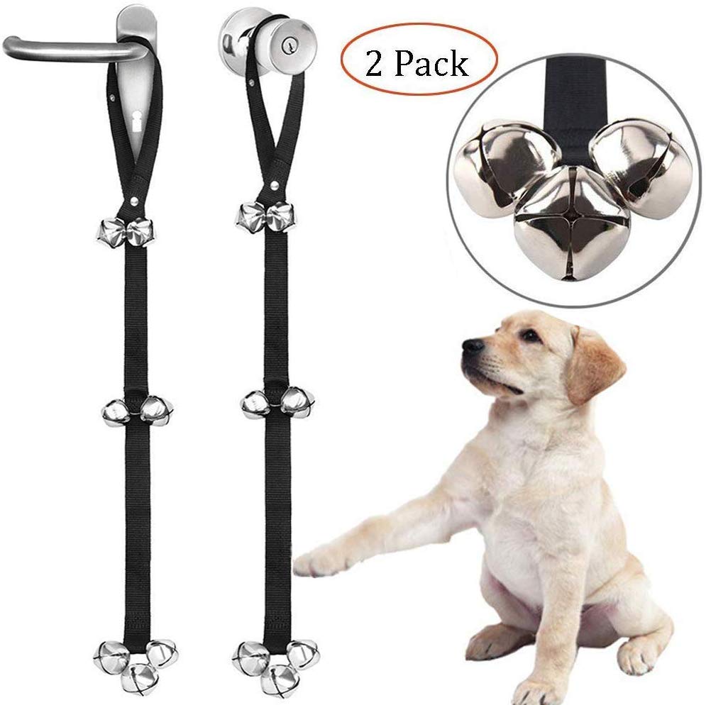 Luckyiren Upgraded Puppy Bells Dog Doorbells for Door Knob\/Potty Training\/Go Outside-Dog Bells for Puppies Dogs Doggy Doggie Pooch Pet Cat for Dog Lovers-Premium Quality-3 Snaps