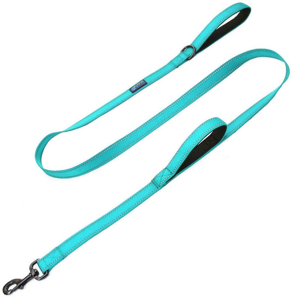 Max and Neo Double Handle Traffic Dog Leash Reflective - We Donate a Leash to a Dog Rescue for Every Leash Sold