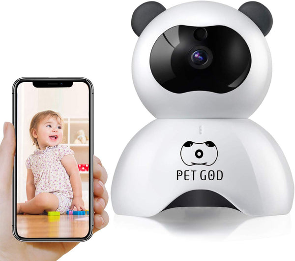 Pet Camera Dog Camera PETGOD 1080P HD Wireless Home Security Camera with 2 Way Audio Night Vision Motion Detection Remote Monitor Baby Monitor IP Camera Support iOS/Android