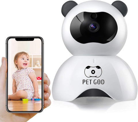 Pet Camera Dog Camera PETGOD 1080P HD Wireless Home Security Camera with 2 Way Audio Night Vision Motion Detection Remote Monitor Baby Monitor IP Camera Support iOS/Android