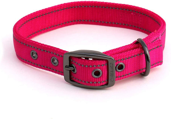 Max and Neo MAX Reflective Metal Buckle Dog Collar - We Donate a Collar to a Dog Rescue for Every Collar Sold