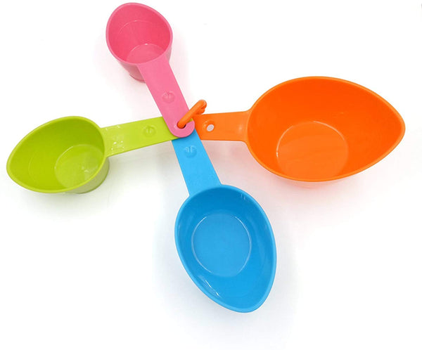 RYPET Pet Food Scoop - Measuring Cups Spoons Set Plastic Dog, Cat Bird Food (Random Color)