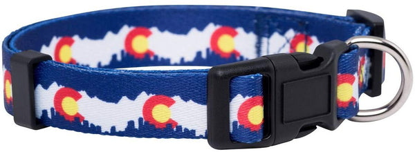 Native Pup Colorado State Flag Dog Collar