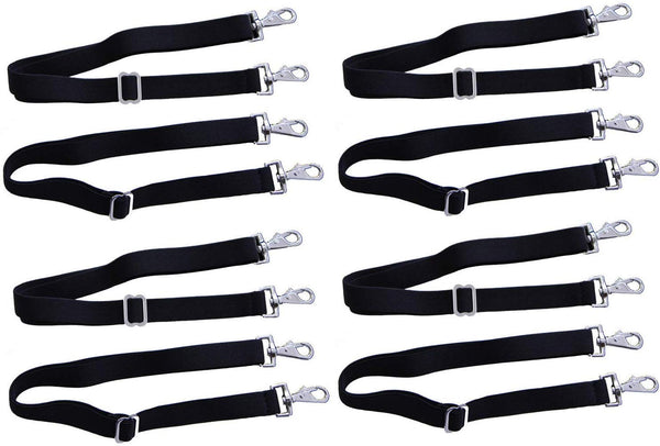 AJ Tack Wholesale Inc. Horse Blanket Sheet Replacement Elastic Leg Straps Double Swivel Snaps Adjustable Length