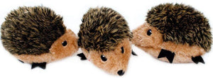 ZippyPaws - Woodland Friends Burrow, Interactive Squeaky Hide and Seek Plush Dog Toy - Hedgehog Miniz, 12 Pack