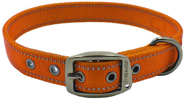 Max and Neo MAX Reflective Metal Buckle Dog Collar - We Donate a Collar to a Dog Rescue for Every Collar Sold