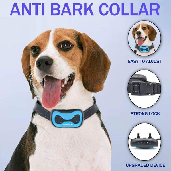 PetPupCat Anti Bark Collar with Vibration - Dog Collar for Small/Medium/Large Dogs, Training Collar with 7 Adjustable Levels, Anti Barking Collar for Dogs