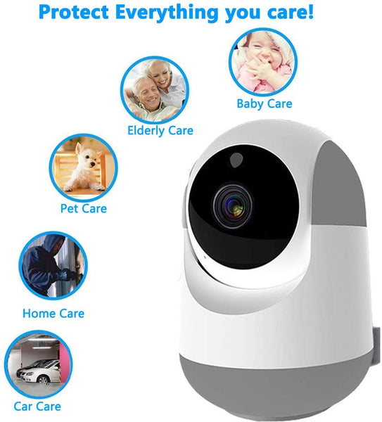 HD 1080P 360°Panoramic Indoor Wireless IP Security Camera WiFi Surveillance Pet Camera with Cloud Storage Two Way Audio Remote Viewing Pan/Tilt/Zoom Night Vision Motion Detect for Home/Shop/Office