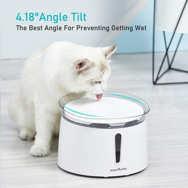 HomeRunPet Cat Water Fountain, 68oz/2L Automatic Pet Water Dispenser, Ultra Quiet Indoor Intelligent Pet Fountain for Multiple Pets