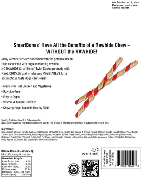 SmartBones Smart Twist Sticks Rawhide-Free Chews For Dogs