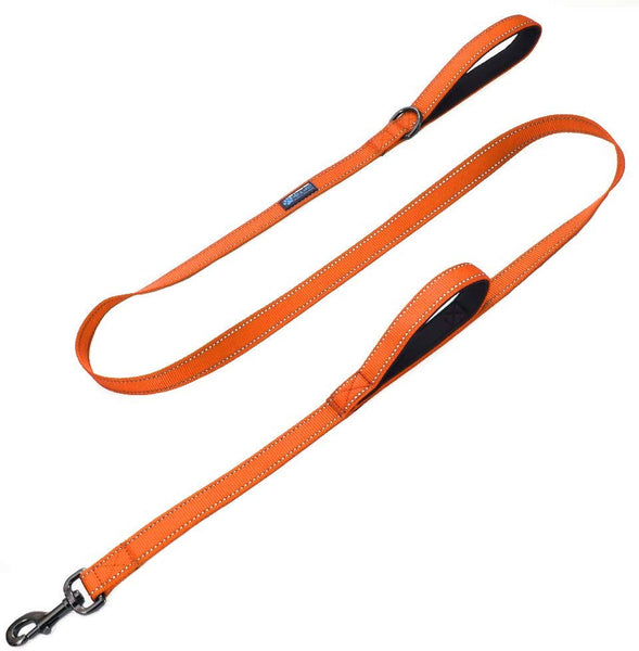 Max and Neo Double Handle Traffic Dog Leash Reflective - We Donate a Leash to a Dog Rescue for Every Leash Sold