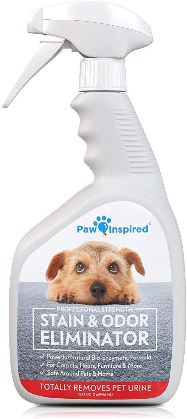 Paw Inspired Pet Enzyme Cleaner Spray | Enzymatic Cleaner for Dogs, Eliminates Dog Urine Smell | Enzymatic Cleaner for Cat Urine | Pet Odor Eliminator and Pet Stain Remover