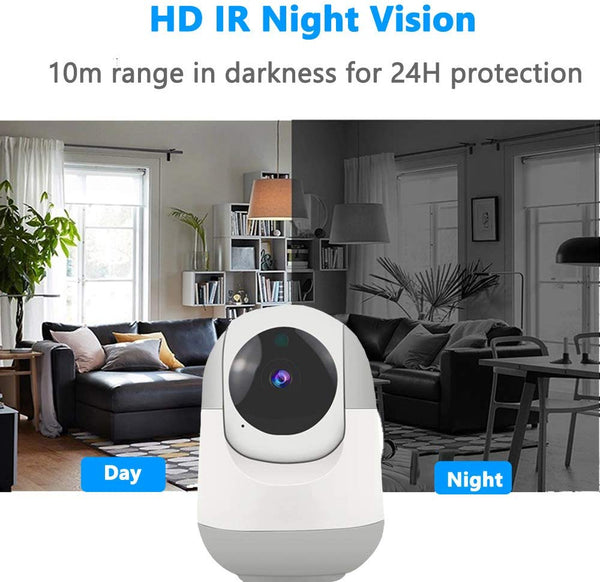 HD 1080P 360°Panoramic Indoor Wireless IP Security Camera WiFi Surveillance Pet Camera with Cloud Storage Two Way Audio Remote Viewing Pan/Tilt/Zoom Night Vision Motion Detect for Home/Shop/Office