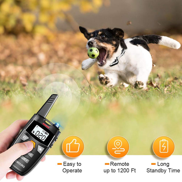 CLEEBOURG Dog Shock Collar, Remote Dog Training Collar with 3 Safe Correction Remote Training Modes, Shock, Vibration, Beep, Adjustable Collar Strap for Small Medium Large Dog