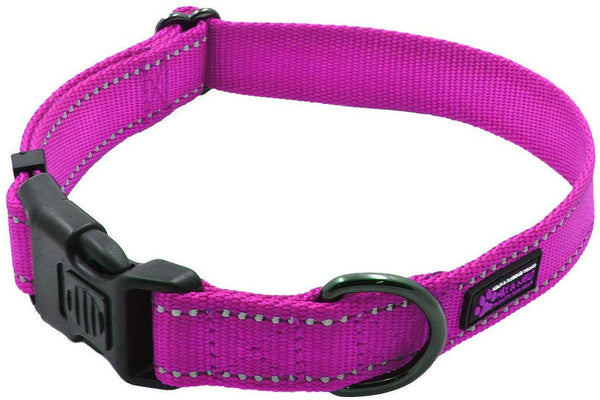 Max and Neo NEO Nylon Buckle Reflective Dog Collar - We Donate a Collar to a Dog Rescue for Every Collar Sold