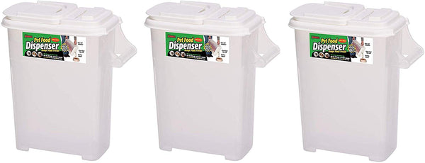 Buddeez Large (Up to 12lb) Fresh Dry Dog & Cat Food Plastic Storage Container with Flip Lid and Pour Spout for Pet Food and Bird Seed, BPA Free