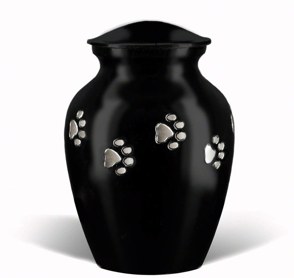 Best Friend Services Ottillie Paws Series Pet Urn for Dogs and Cat Ashes, Hand Carved Brass Pet Cremation Urns