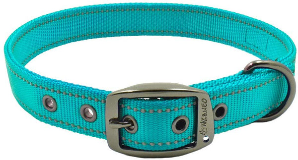 Max and Neo MAX Reflective Metal Buckle Dog Collar - We Donate a Collar to a Dog Rescue for Every Collar Sold