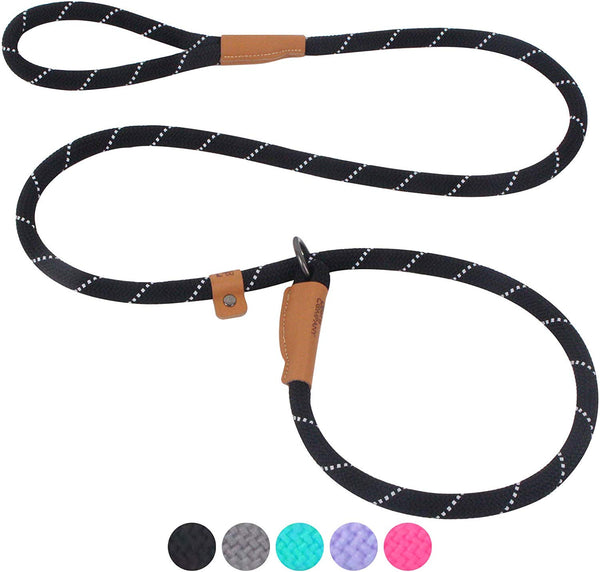 Pet's Company Slip Lead Dog Leash, Reflective Mountain Climbing Rope Leash, Dog Training Leash - 5FT, 2 Sizes