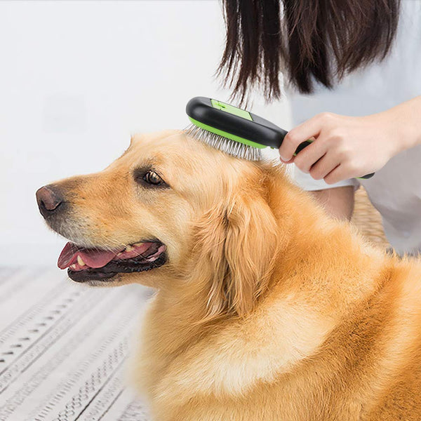 AriTan Updated Pet Brush 5 in 1, Dog and Cat Shedding Grooming Tools Suitable for Long or Short Hair Removes Undercoat, Dander, Dirt, Massages, Improves Circulation