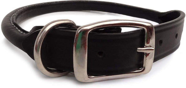 Auburn Leathercrafters Rolled Leather Dog Collar