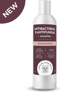 Antibacterial & Antifungal Shampoo For Dogs & Cats – Contains Ketoconazole & Chlorhexidine - Dog Skin Yeast Infection Treatment - Effective Against Ringworm, Pyoderma, Bacteria & Fungus. 16oz