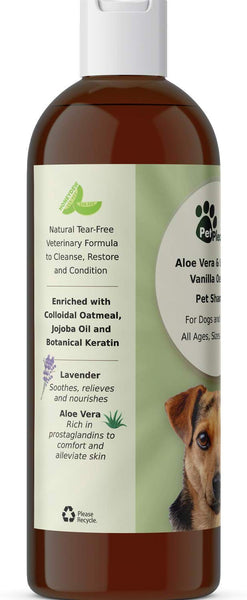 HONEYDEW Vanilla Oatmeal Dog Shampoo with Aloe Vera - Colloidal Oatmeal Shampoo for Dogs & Puppies - Anti Itch Pet Shampoo for Dogs with Sensitive Skin - Natural Odor Eliminator