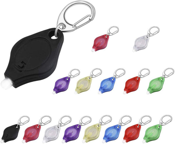 16 Packs Keychain Flashlight Mini LED Light Ultra Bright Key Ring Light Torch