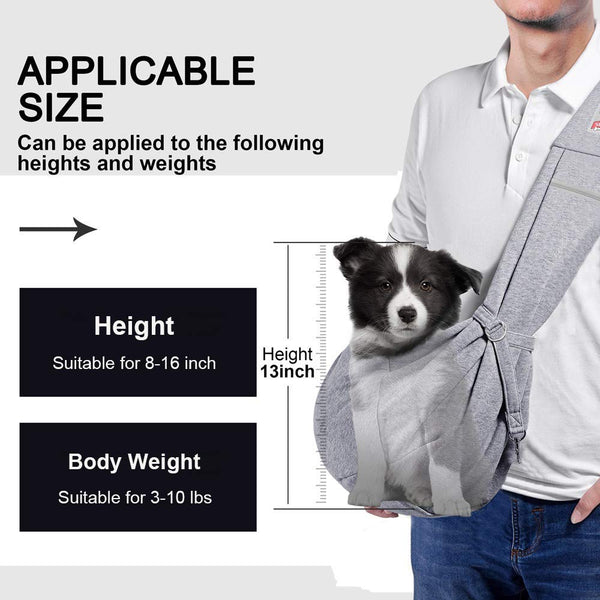 MRELEC Small Cat Pet-Dog-Carrier-Sling-Backpack Front Pack Purse Puppy Shoulder Bag Snuggle Dog Travel Pouch Outdoor Riding Tote for Men Girl