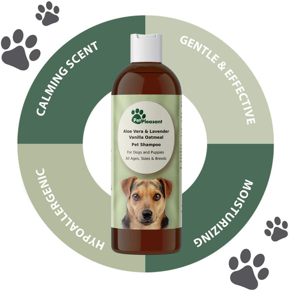 HONEYDEW Vanilla Oatmeal Dog Shampoo with Aloe Vera - Colloidal Oatmeal Shampoo for Dogs & Puppies - Anti Itch Pet Shampoo for Dogs with Sensitive Skin - Natural Odor Eliminator