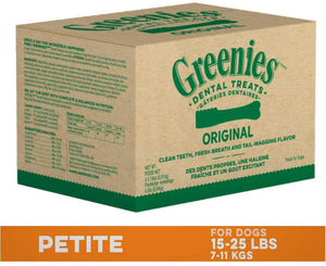 GREENIES Original Petite Natural Dog Dental Care Chews Oral Health Dog Treats, 72 oz. Pack (120 Treats)