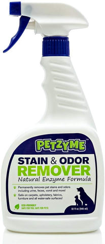 Petzyme Pet Stain Remover & Odor Eliminator, Enzyme Cleaner for Dogs, Cats Urine, Feces and More