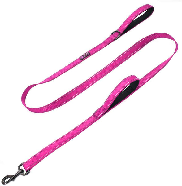 Max and Neo Double Handle Traffic Dog Leash Reflective - We Donate a Leash to a Dog Rescue for Every Leash Sold